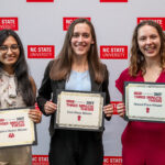 Alyssa Griffin with the other winners of the Three Minute Thesis challenge