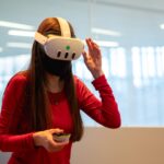 Arianna Soldati wears a VR headset