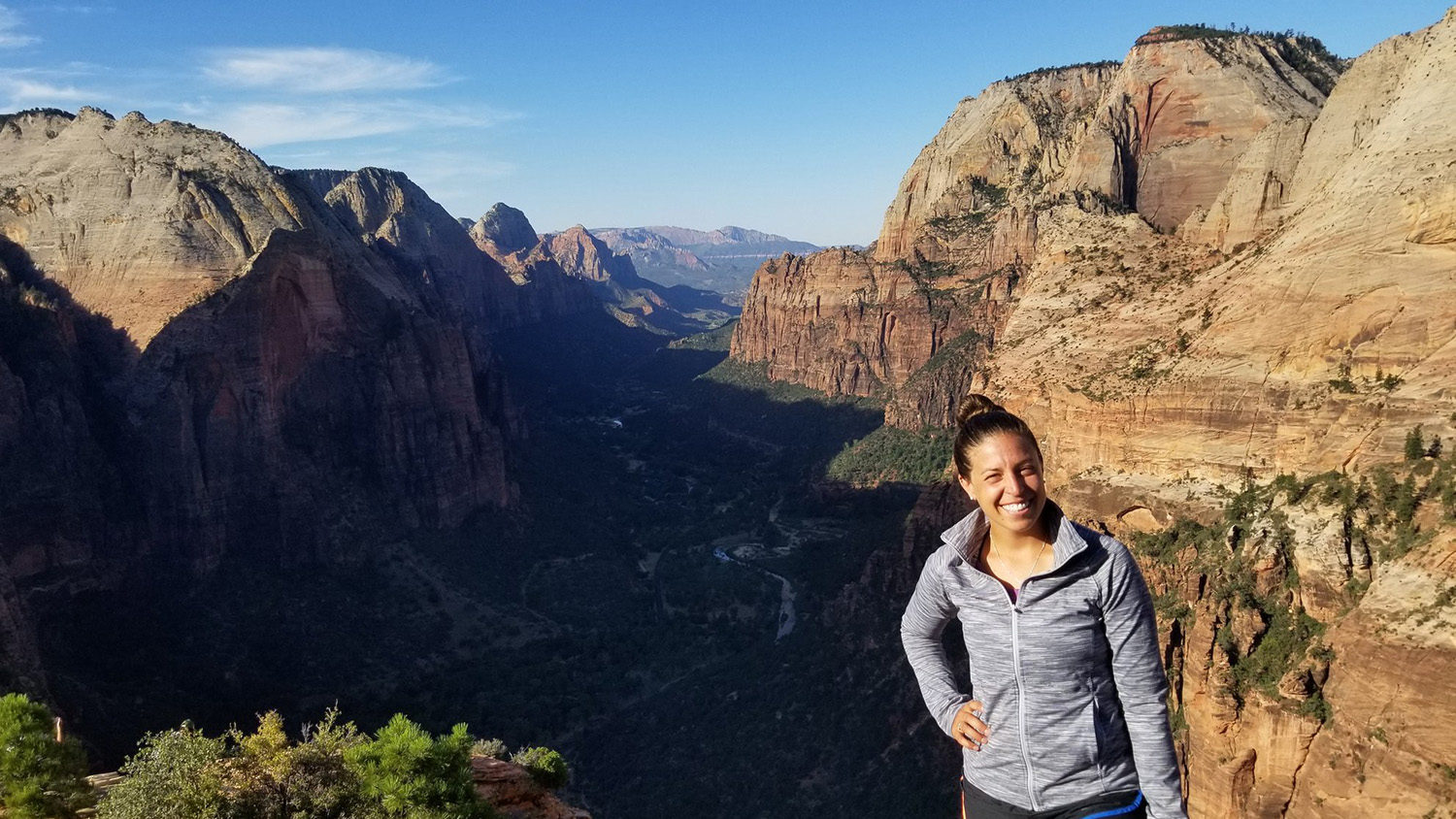 Rachel Atkins in Zion National Park