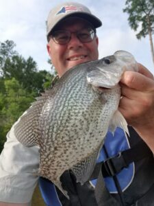 Kevin with crappie fish